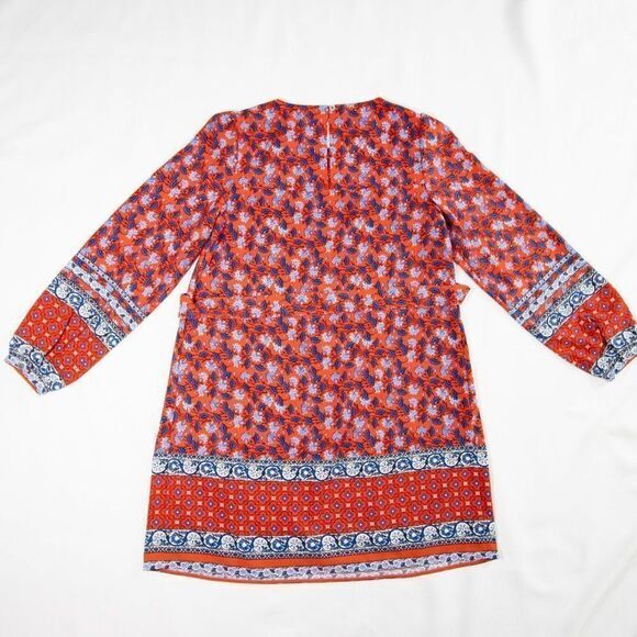NWOT LOFT BORDER FLORAL TIE WAIST DRESS,XS - Picture 11 of 16